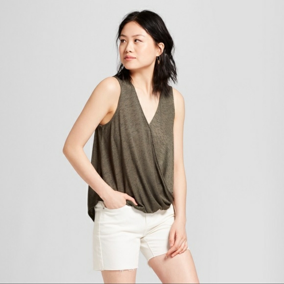 wrap front tank top